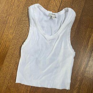 Agolde cropped white tank, small